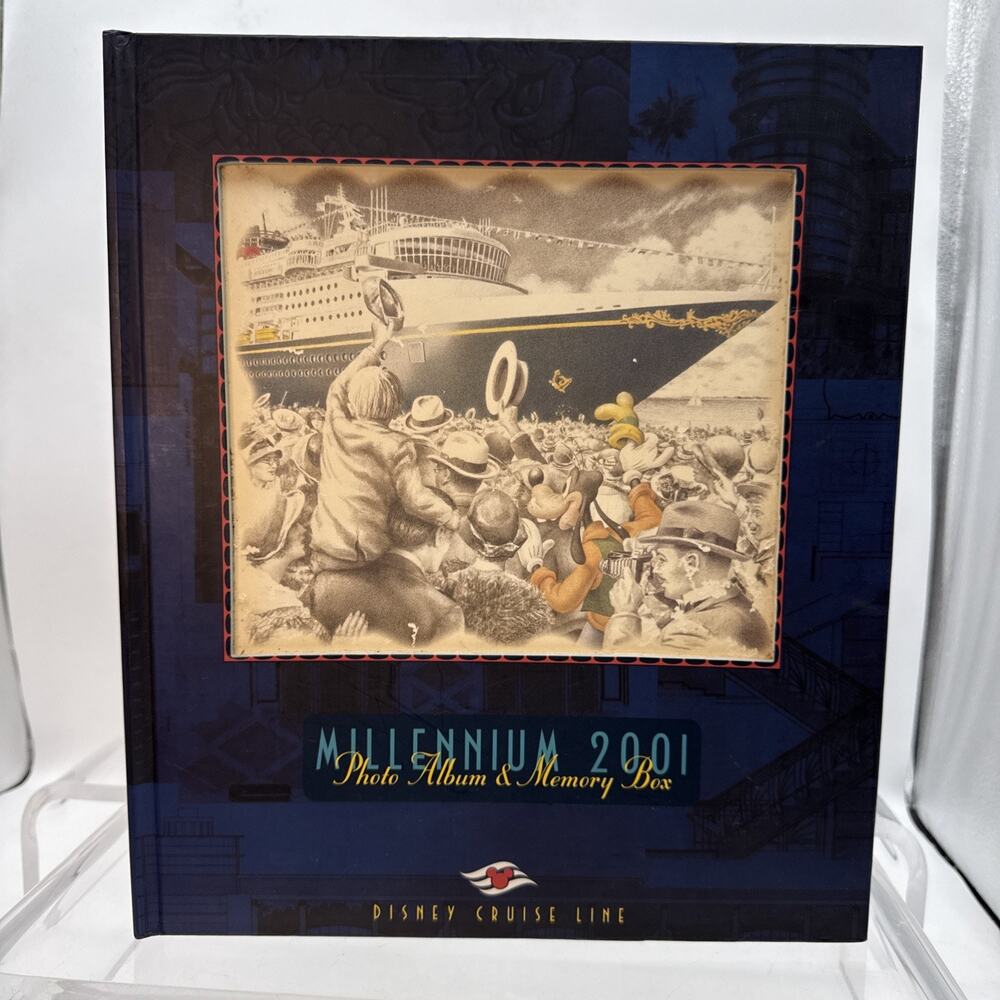 NOS: DISNEY CRUISE LINE "MILLENNIUM 2000 PHOTO ALBUM & MEMORY BOX" & 5 Pins